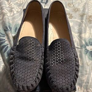 Cole Haan Charcoal Perforated Loafers